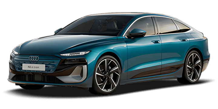 아우디 A6 e-트론 Malpelo Blue, Metallic 외장 실차